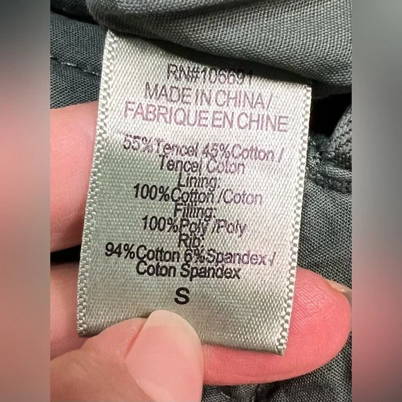 YFB Colton Reversible Cotton Quilted Bomber Jacket Army Green Outdoor Winter - Picture 10 of 13